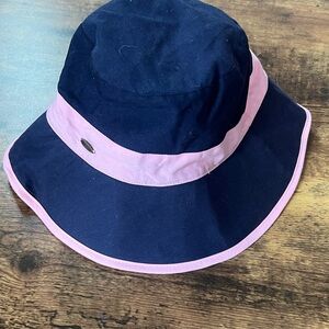 Coolibar Women's Navy and Pink Sun Hat